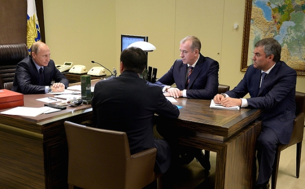 Встреча Владимира Путина с Сергеем Левченко и Дмитрием Кобылкиным. Фото: kremlin.ru