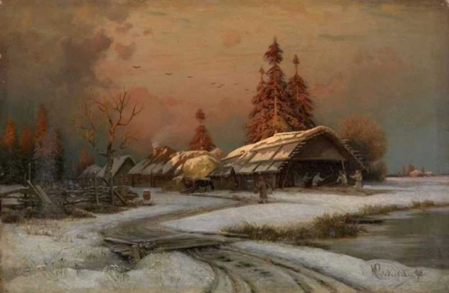 Суходольский Петр Александрович. «В деревне зимой»