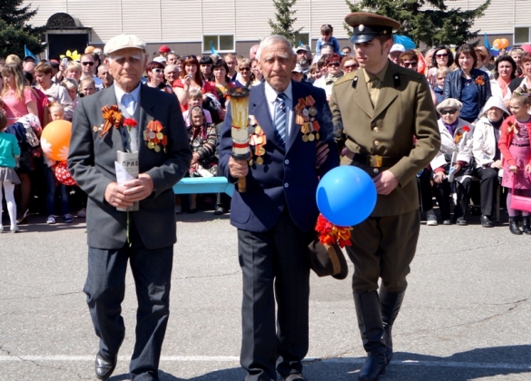 Ветераны Великой Отечественной войны в Тальменке на торжественном мероприятии
