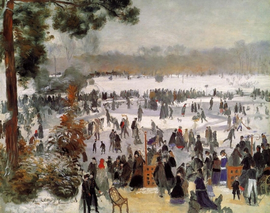 Пьер Огюст Ренуар. Катание на коньках в Булонском лесу. 1868