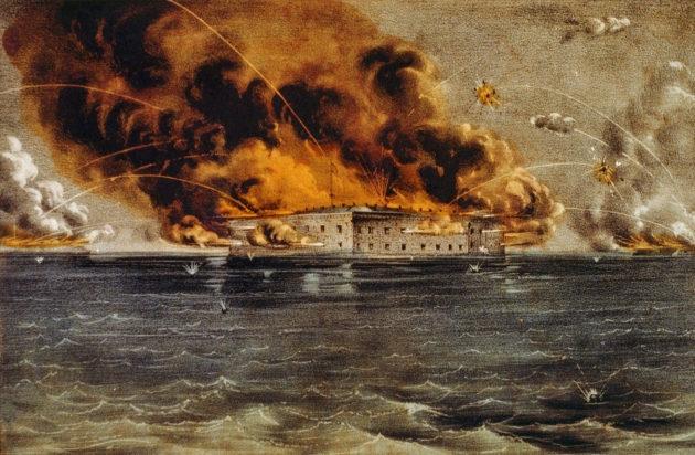 Форт Самтер под огнем. 13 апреля 1861 года. 1861