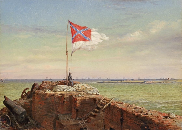 Конрад Чапман. Флаг над фортом Самтер, 20 октября 1863 года. 1864