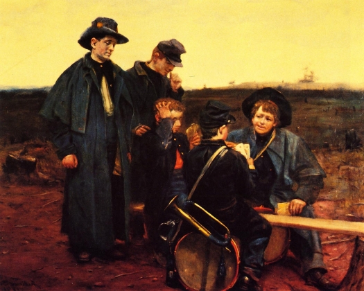 Джулиан Скотт. Барабанщики играют в карты. 1891