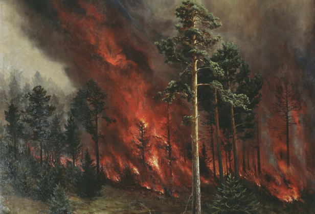 Алексей Денисов-Уральский. лесной пожар. 1897