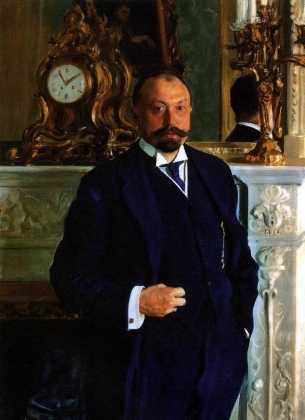 Борис Кустодиев. Портрет Петра Барка. 1909