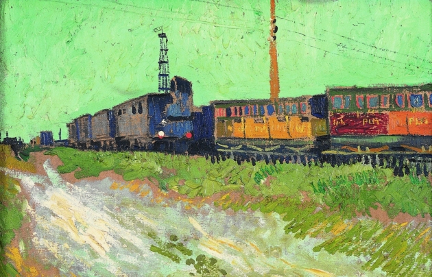 Винсент Ван Гог. Железнодорожные вагоны (фрагмент). 1888