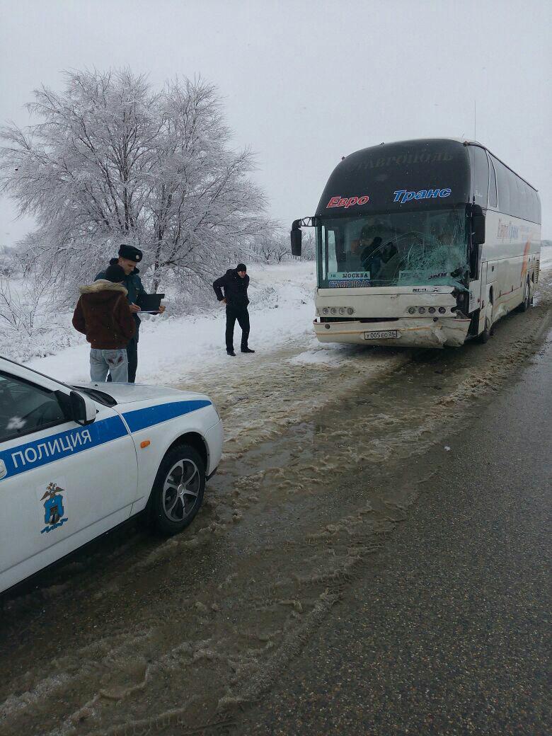 Пассажирский Неоплан «Ставрополь – Москва» попал в автоаварию