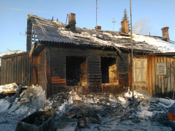 Сгоревший дом