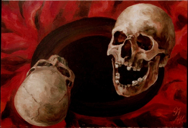 Андрей Колеров. Два черепа. 1991