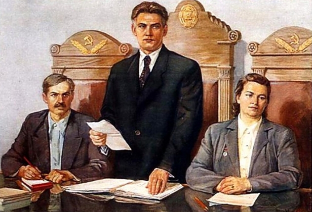 В. Сурьянинов. Советский суд — суд народа! 1951