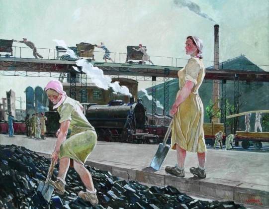 Александр Дейнека. Шахта (фрагмент). 1947