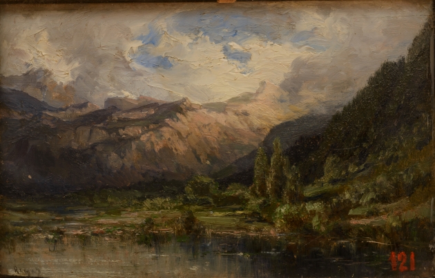 Алексей Боголюбов. Долина Рейна около Рагаца. 1856