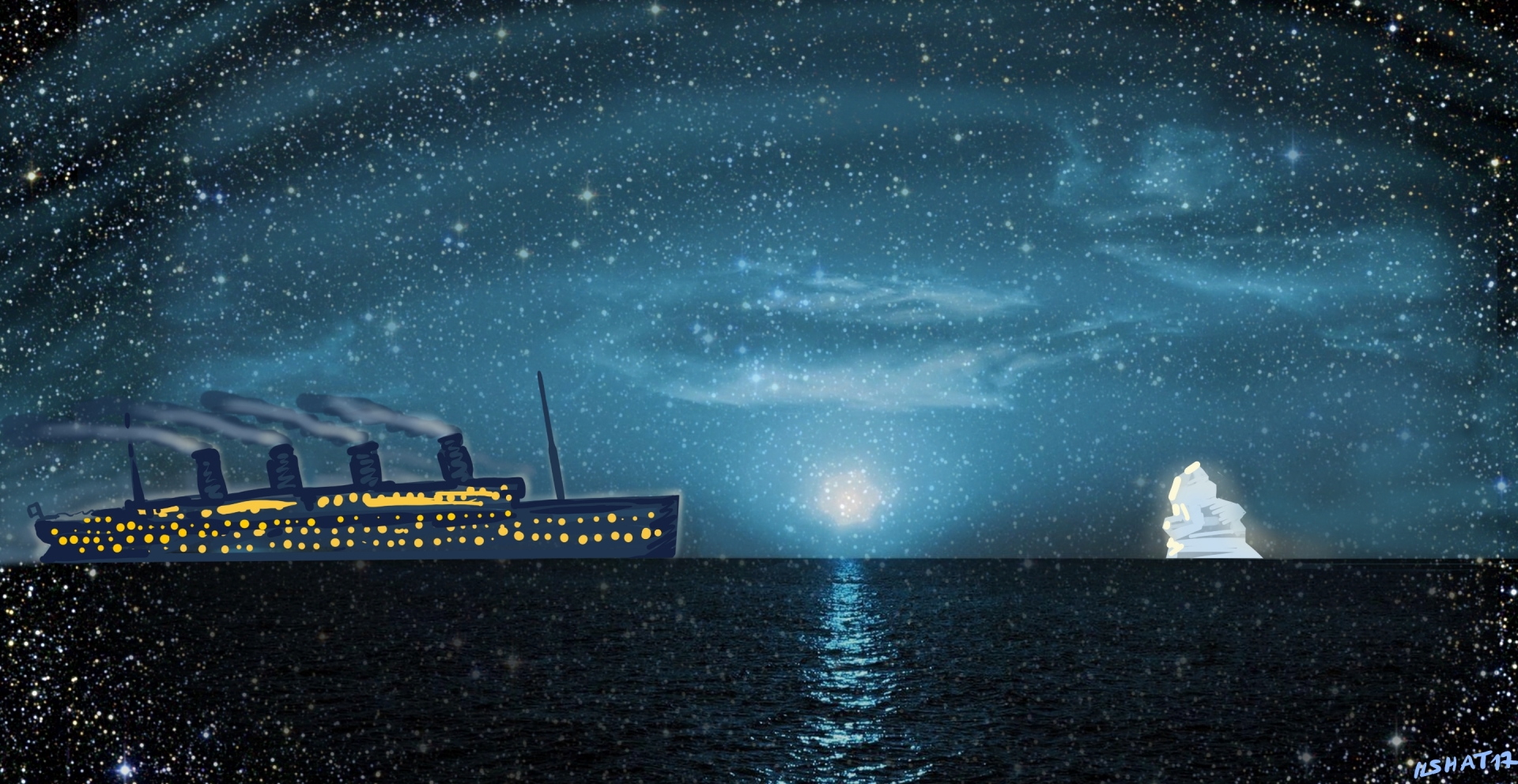 Титаник Айсберг ночью