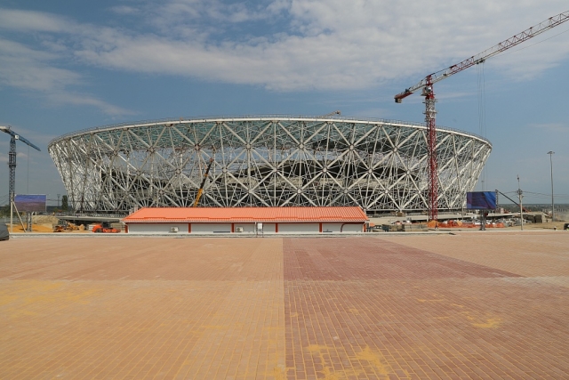 Строящийся стадион в Волгограде