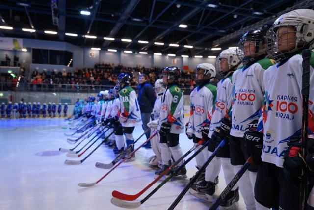 Открытие детской школы хоккея СКА в Кондопоге