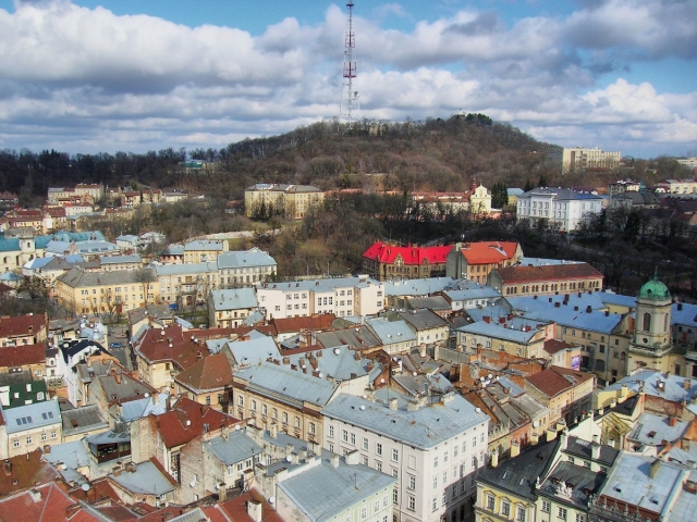 Панорама на город Львов. Украина