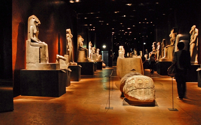 Современный вид экспозиции Египетского музея в Турине 