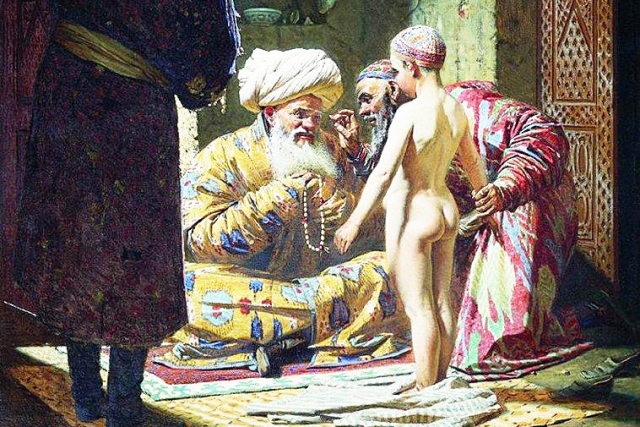 Василий Верещагин. Продажа ребенка-невольника (фрагмент). 1872