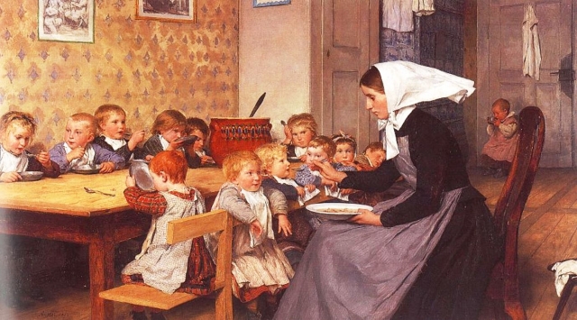 Альберт Анкер. Детский сад. 1890