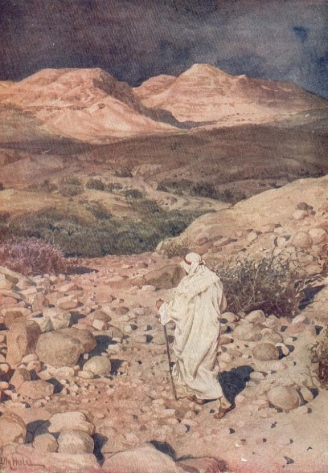 Уильям Хол. Христос, ведомый Духом в пустыню. 1908