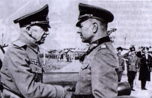 Встреча генерала фон-Панвица с генералом П. Н. Красновым. Сентябрь 1943 года