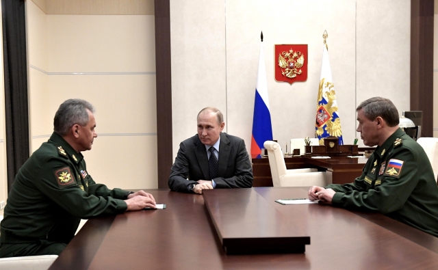 Владимир Путин, Сергей Шойгу и Валерий Герасимов