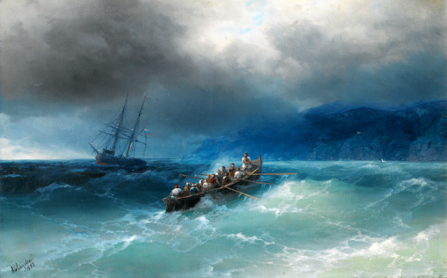 Иван Айвазовский. Шторм на Чёрном море. 1893