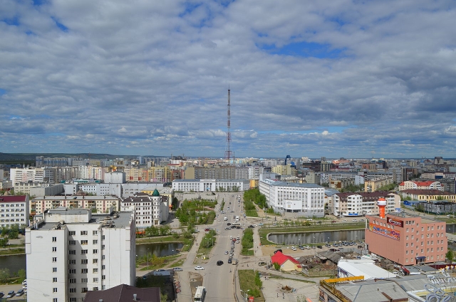 Якутск. Вид на проспект Ленина