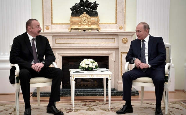 Ильхам Алиев и Владимир Путин. Встреча во время проведения ЧМ по фтуболу 2018 