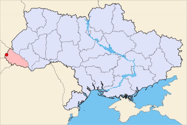 Закарпатская область на карте