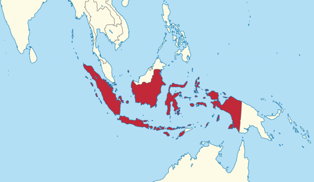 Индонезия на карте Юго-Восточной Азии