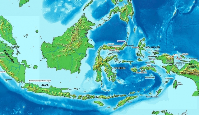Карта Индонезии на русском