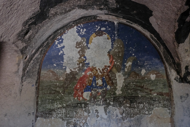 Стенопись в церкви Архангелов в монастыре Кешлик, VIII в