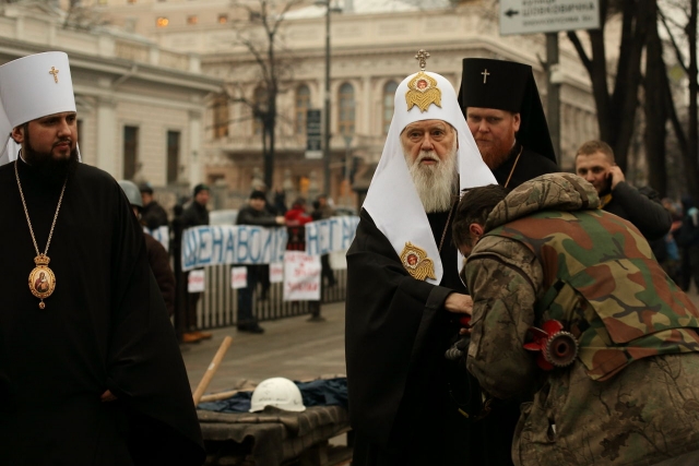 Патриарх Филарет на Майдане, 2014 