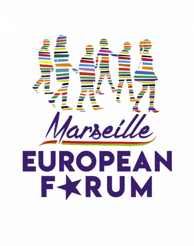 Эмблема  Европейского форума левых, зелёных и прогрессивных сил в Марселе. 2017  