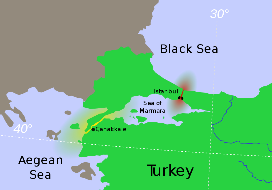 Новый канал в турции в обход босфора и дарданелл карта