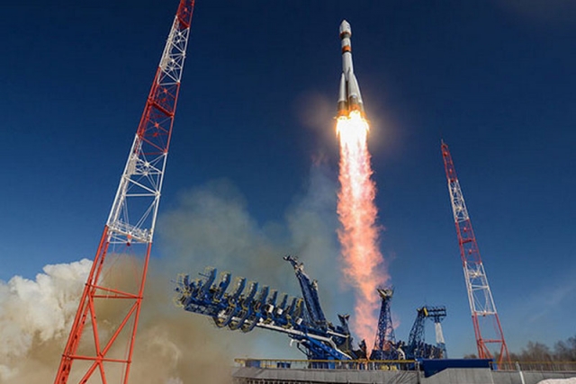 Пуск ракеты-носителя «Союз-2» с космодрома «Плесецк»