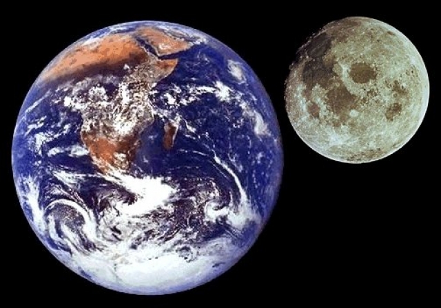 Луна Земля