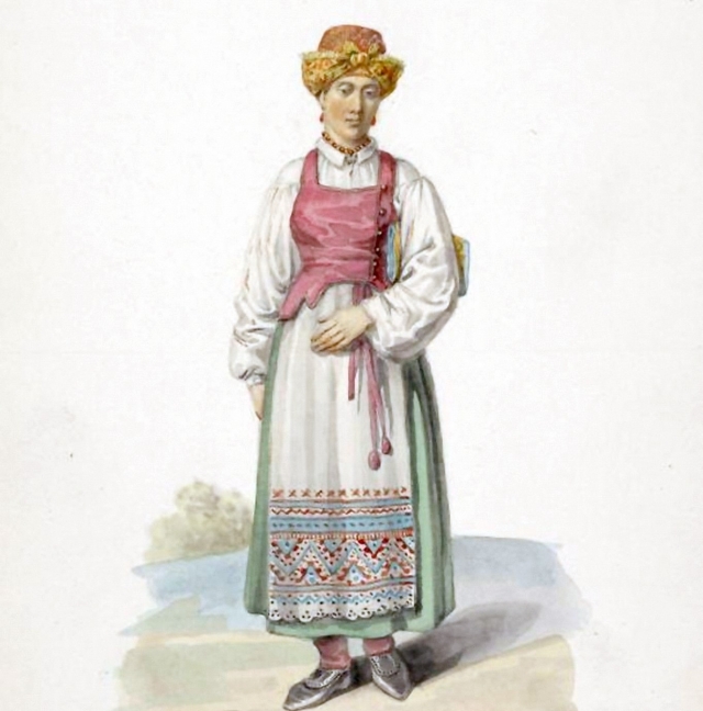 Фёдор Солнцев Витебская мещанка (фрагмент). 1844 г