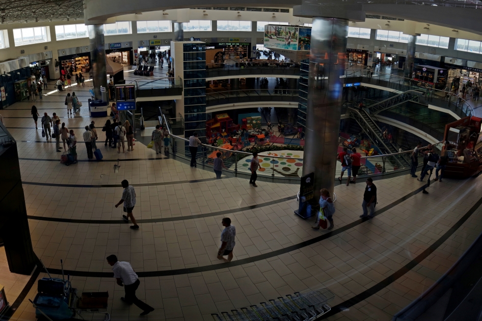 Antalya,Turkey - June 23. 2014. Interior of Antalya International Airport. Редак