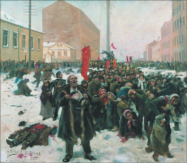 Владимир Маковский. 9 января на Васильевском острове. 1905
