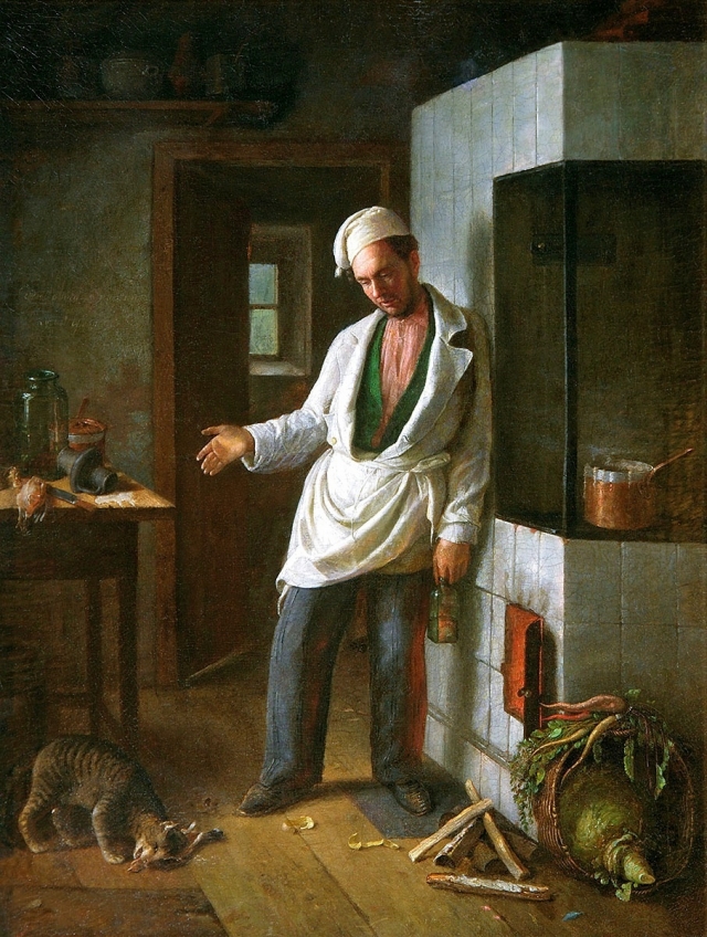 Сергей Грибков. Кот и повар (из басни Ивана Андреевича Крылова. 1854