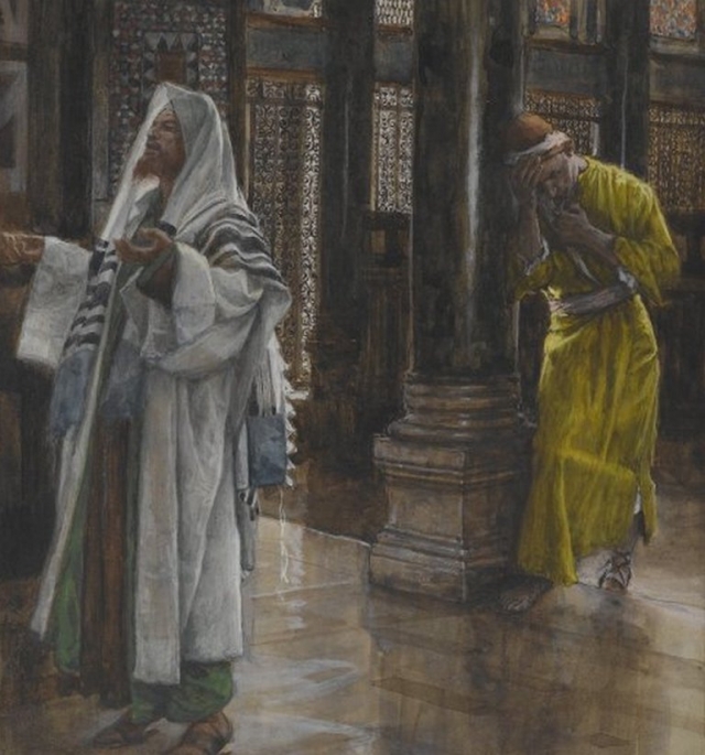 Джеймс Тиссо. Фарисей и мытарь (фрагмент). 1886-1894