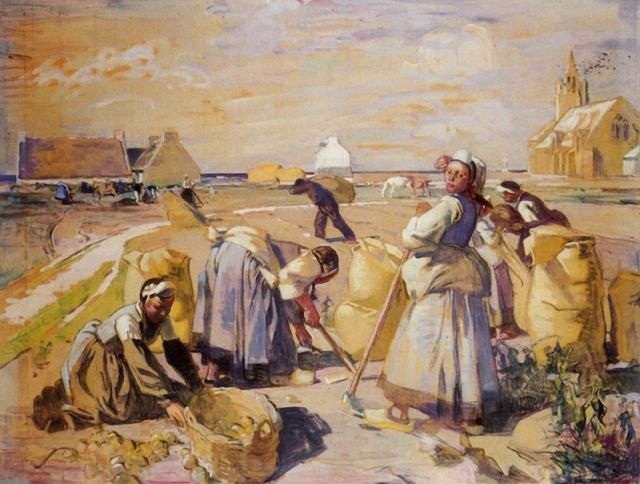 Симон Личин. Уборка картофеля. 1923