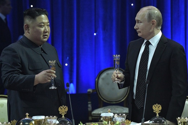 Ким Чен Ын и Владимир Путин 