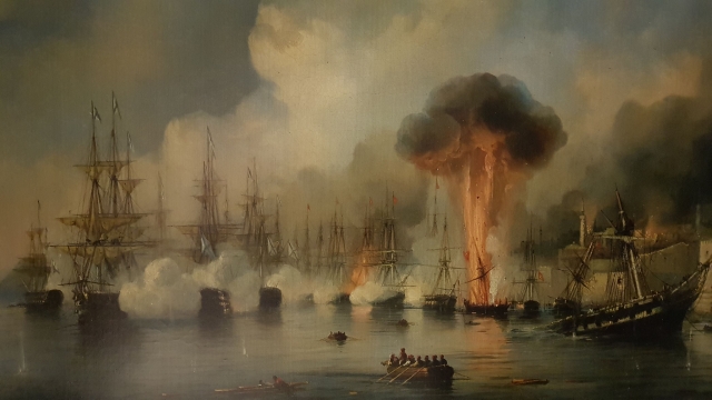 Наваринское сражение 8 октября 1827 года. Экспозиция Центрального военно-морского музея