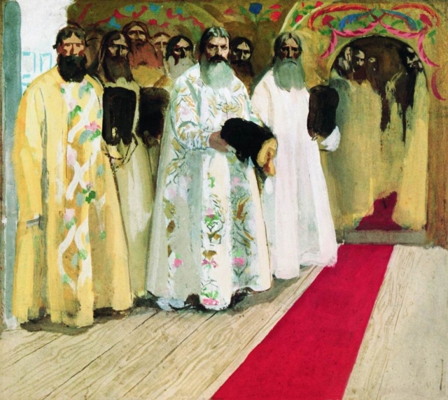 Андрей Рябушкин. Ожидают выхода царя. 1901