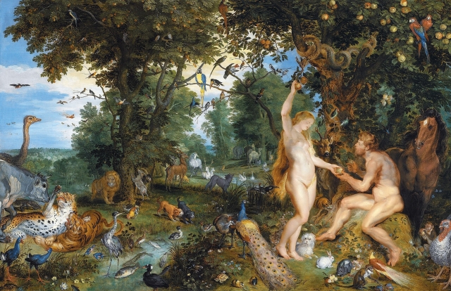 Питер Рубенс, Ян Брейгель Старший. Эдемский сад с грехопадением. 1613