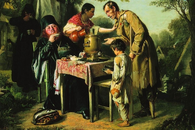 Василий Перов. Чаепитие в Мытищах, близ Москвы. 1862