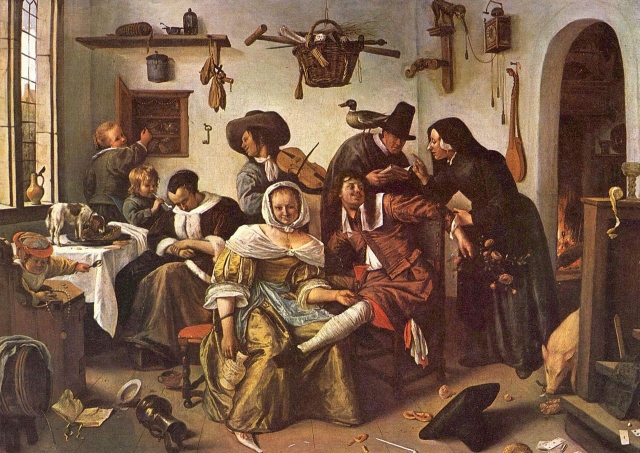 Ян Стен. Остерегайтесь роскоши. 1663